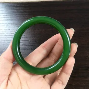 Natural Jade Bangle Nephrite Bangle Internal Diameter 54.3mm NBE040