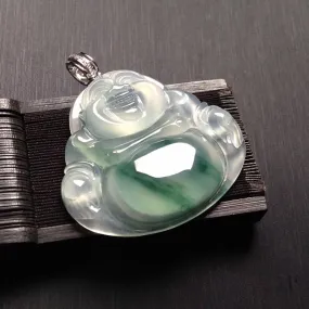 Natural Jade Pendant Jadeite Buddha Pendant PT419