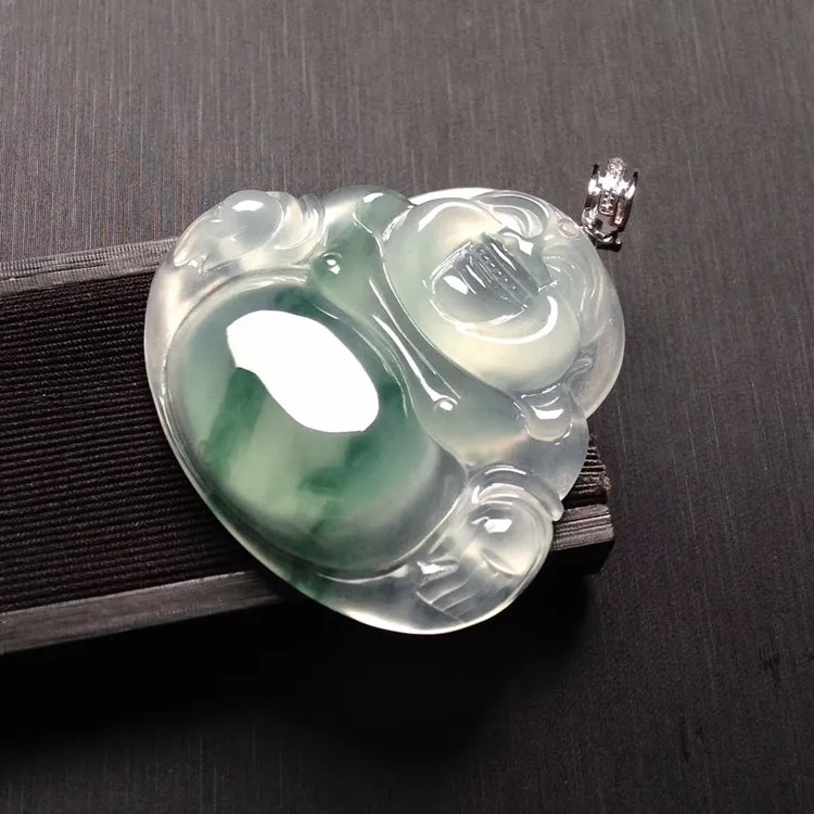 Natural Jade Pendant Jadeite Buddha Pendant PT419