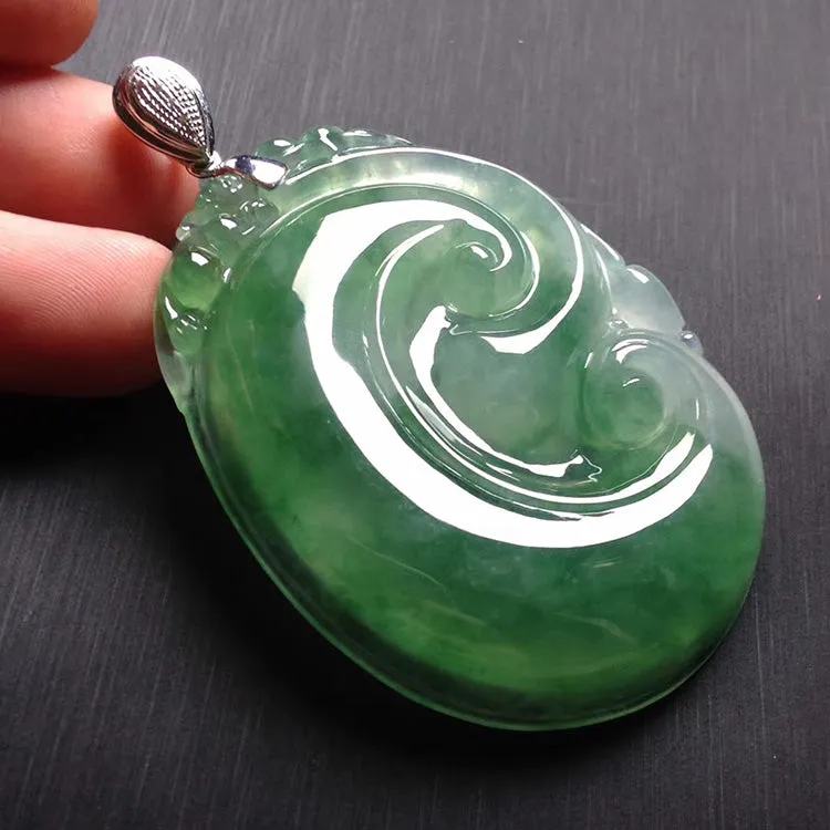 Natural Jade Pendant Jadeite Ruyi Pendant PT273