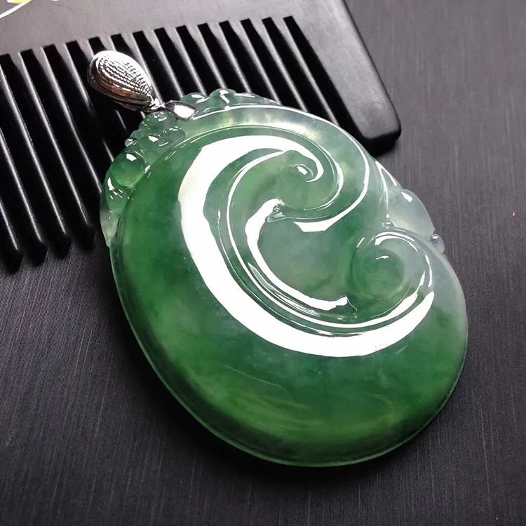 Natural Jade Pendant Jadeite Ruyi Pendant PT273