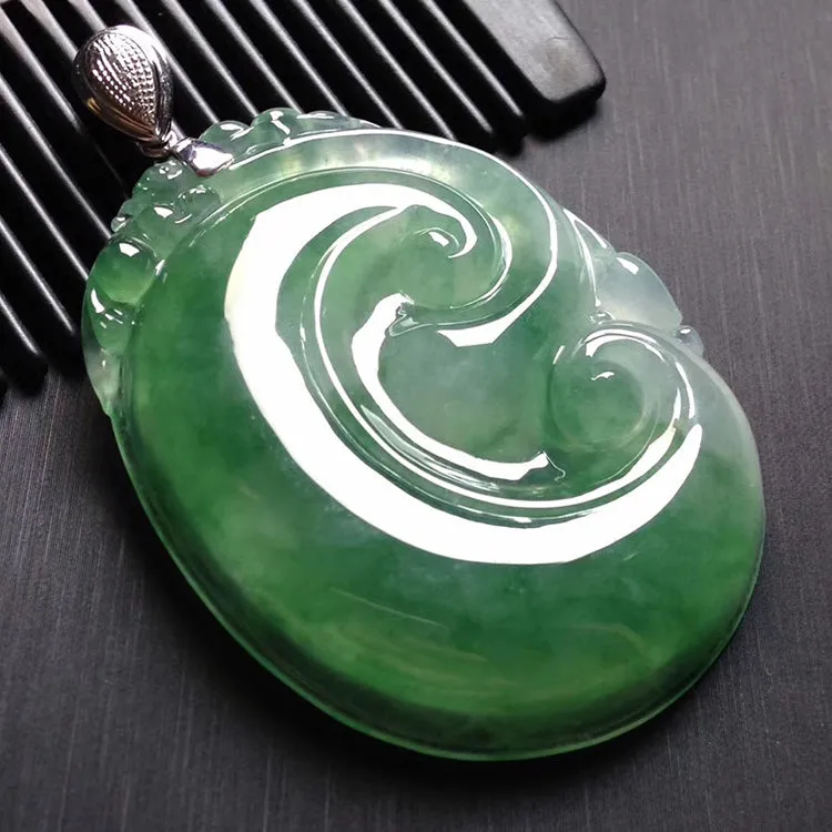 Natural Jade Pendant Jadeite Ruyi Pendant PT273