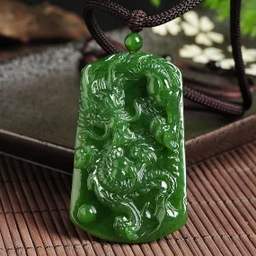 Natural Jade Pendant Nephrite Dragon Pendant PT155