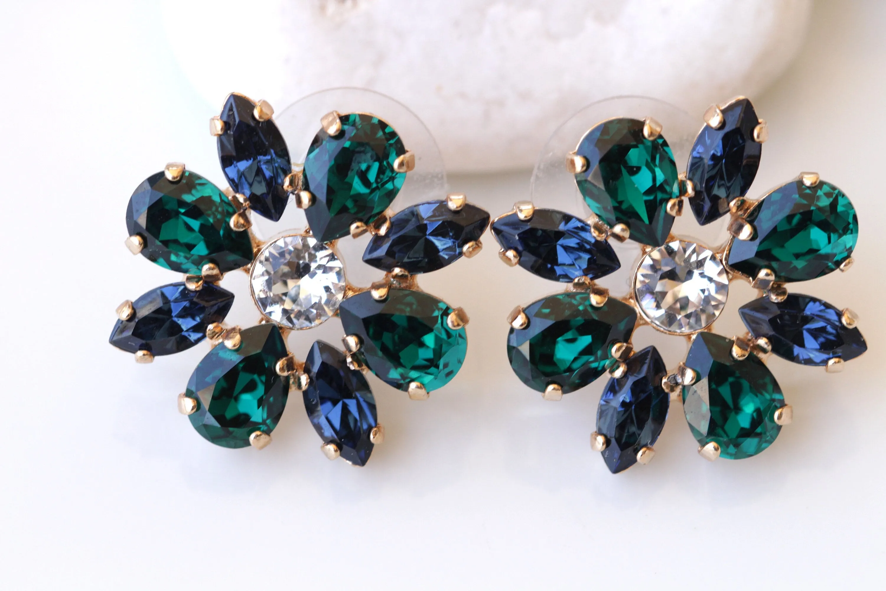 NAVY AND EMERALD Earrings