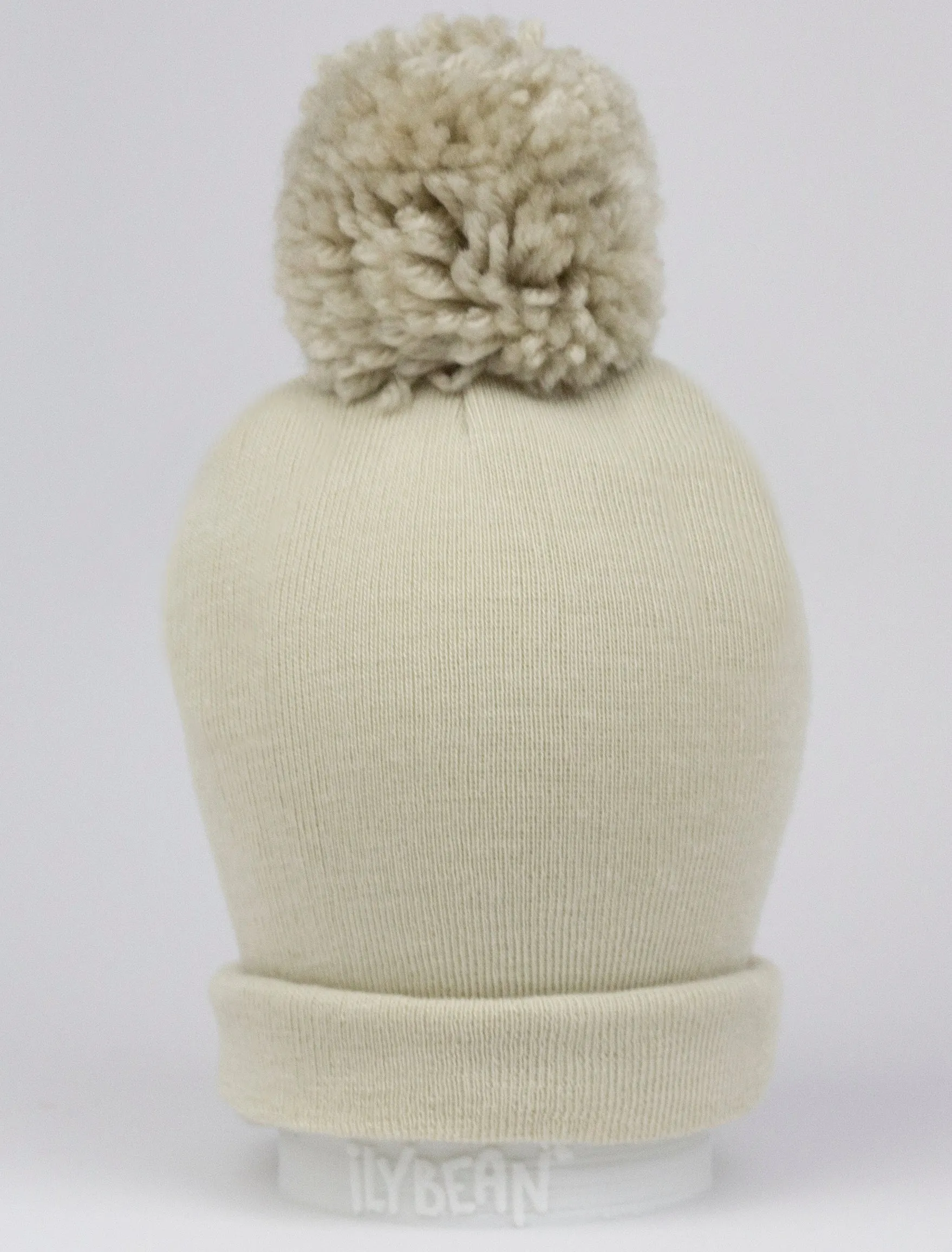 Oatmeal Beanie with Oatmeal Pom Pom Newborn Hospital Hat - Gender Neutral for newborn boys or girls- Personalization Optional