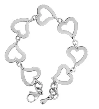 OPEN HEART BRACELET 316L, C/60