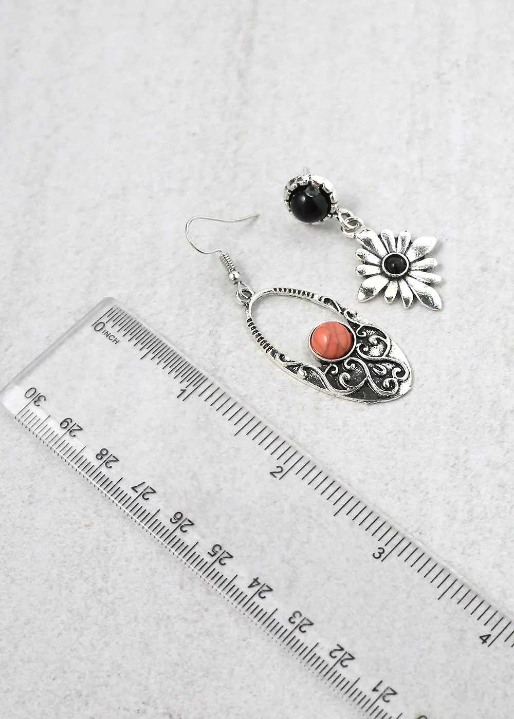 Open Oval Gemstone Earring