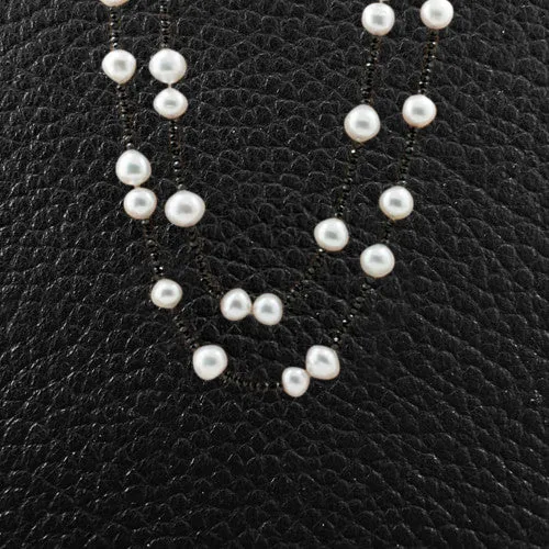 Pearl & Black Spinel Necklace