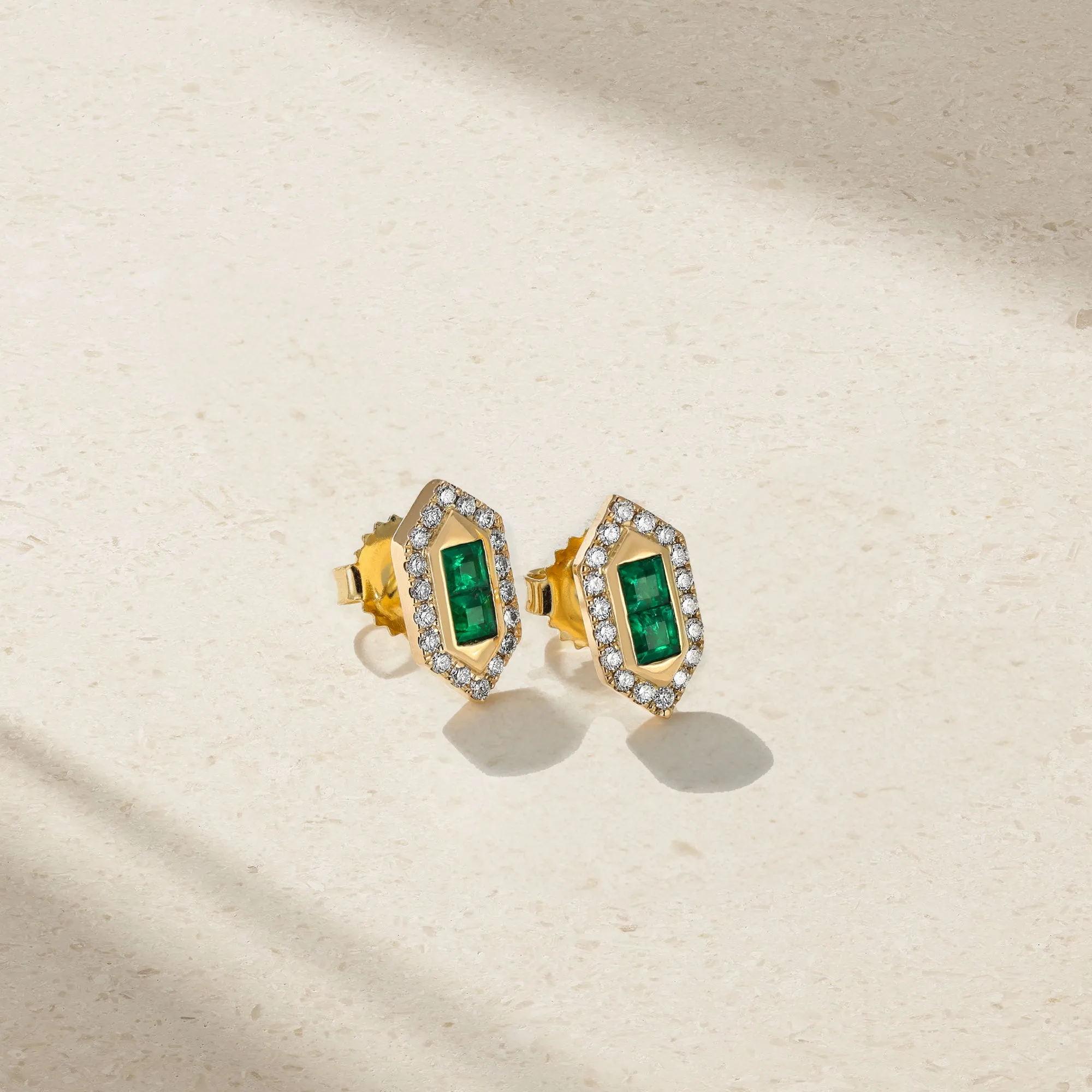 Pharaoh Emerald Stud Earrings