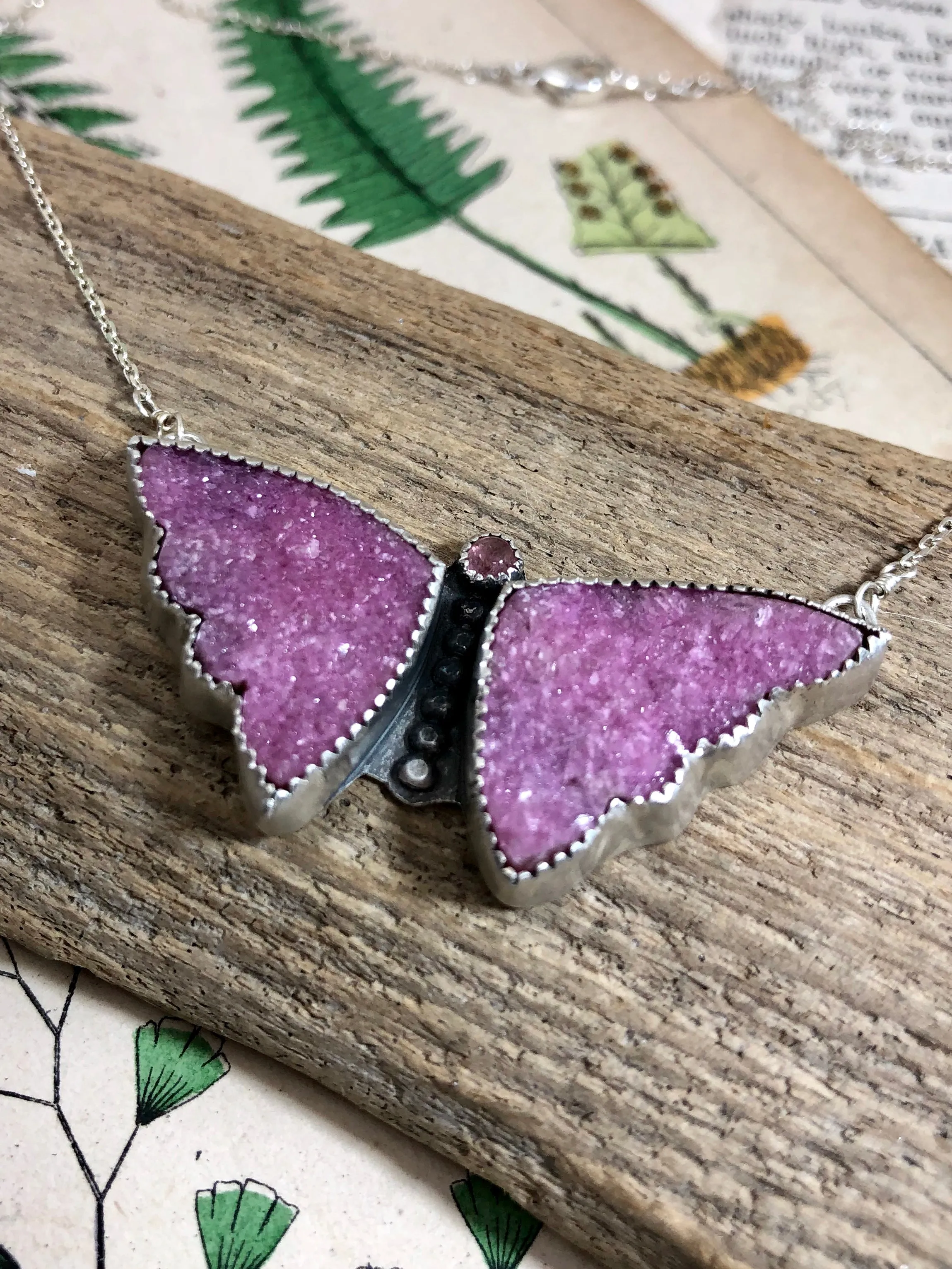 Pink Butterfly Necklace