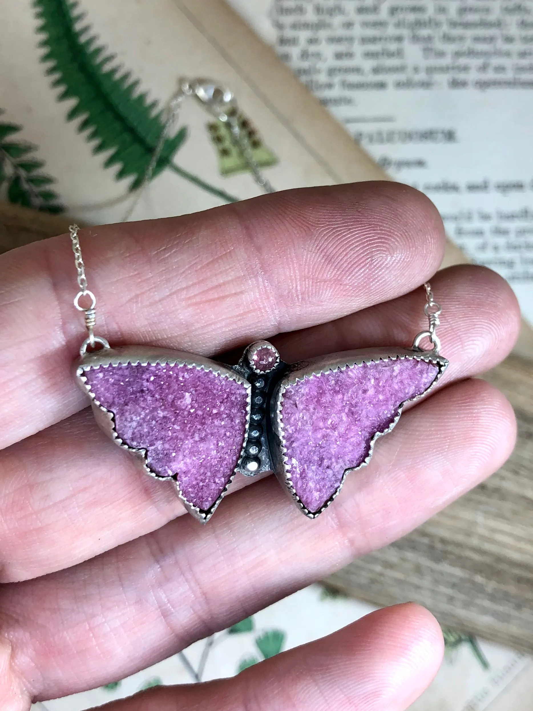 Pink Butterfly Necklace