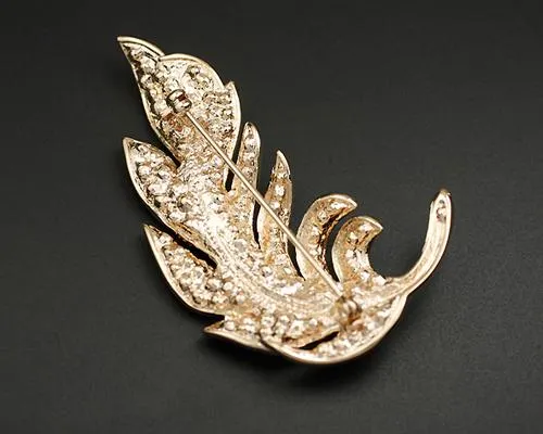 Plumage Crystal Brooch Pin