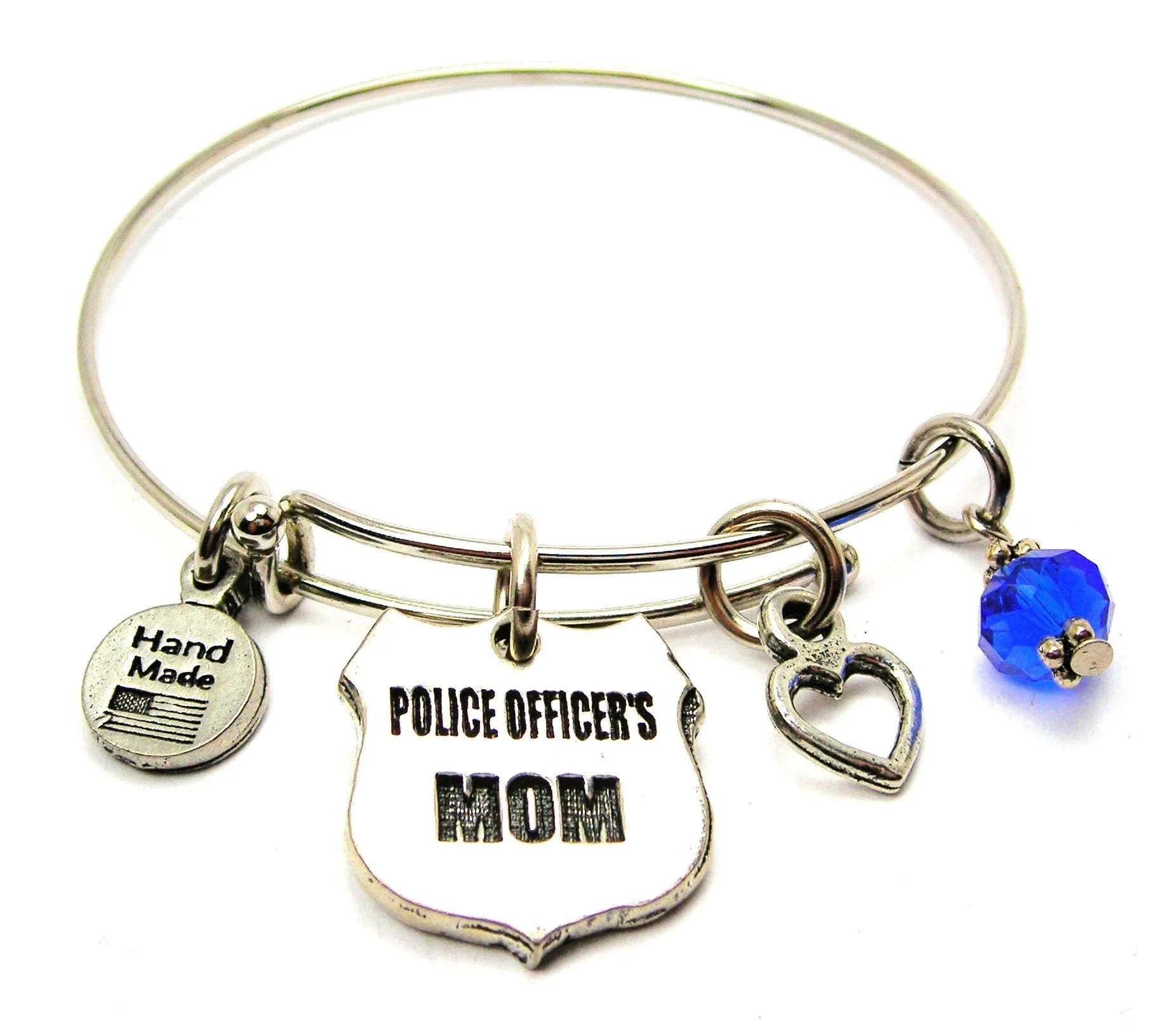 Police Officer's Mom Expandable Bangle Bracelet