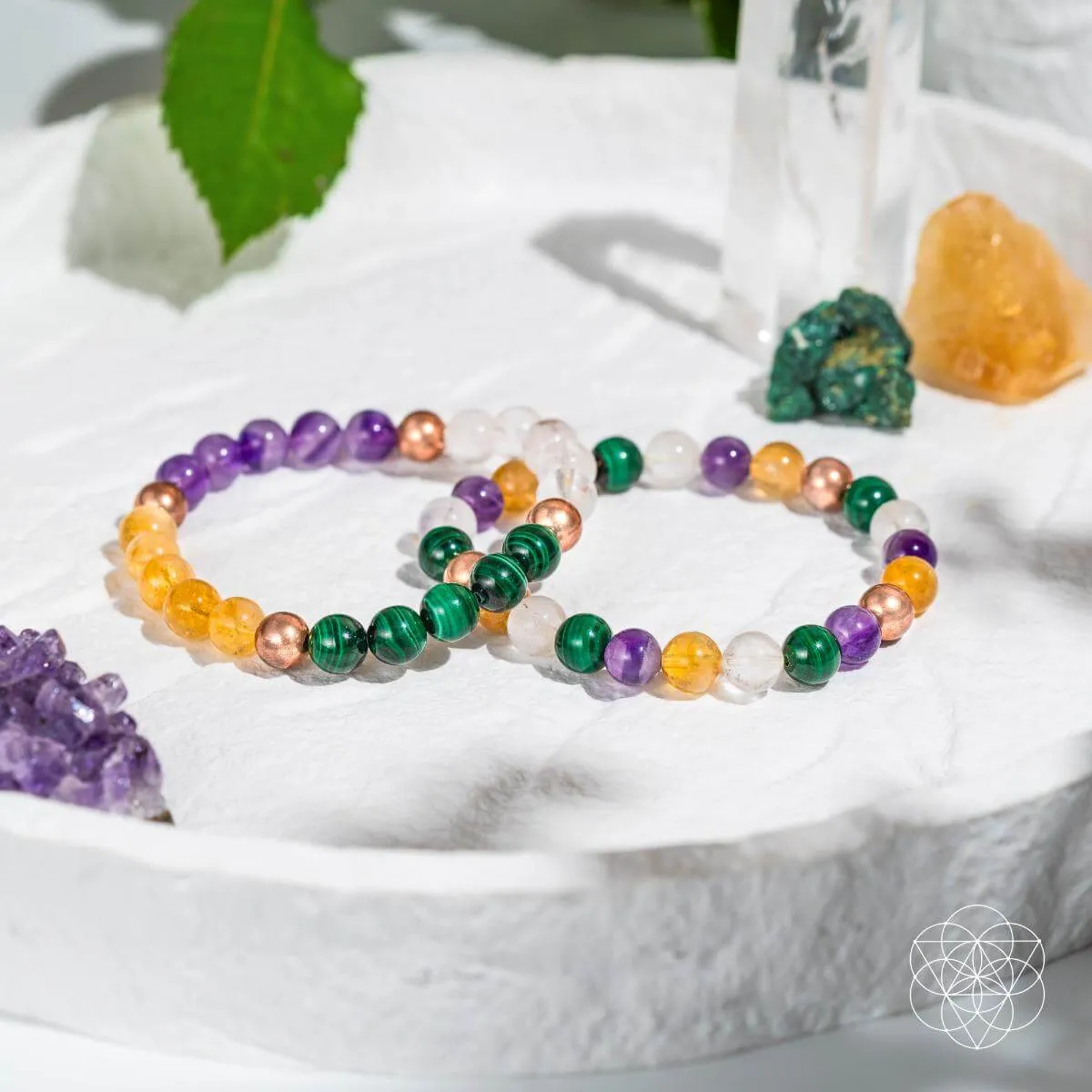 Powerhouse of Wealth Manifestation - Crystal Quartet Bracelet Set