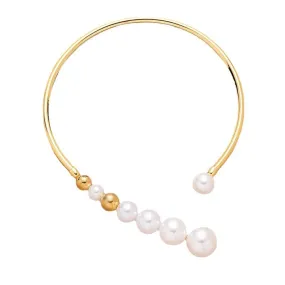 Pre Order:  Exaggerated Faux Pearl Open Collar Necklace