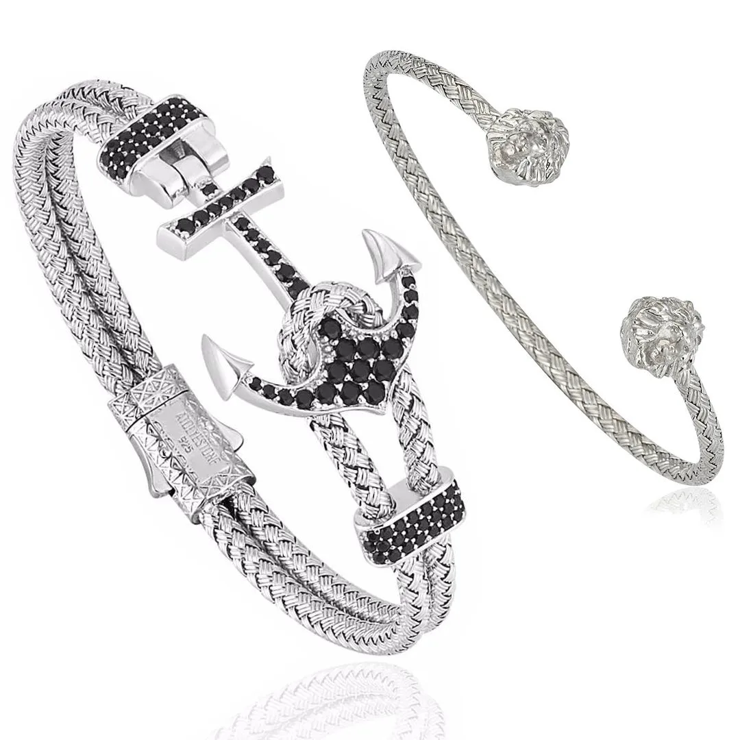 Premium Anchor and Leo Bundle in White Gold