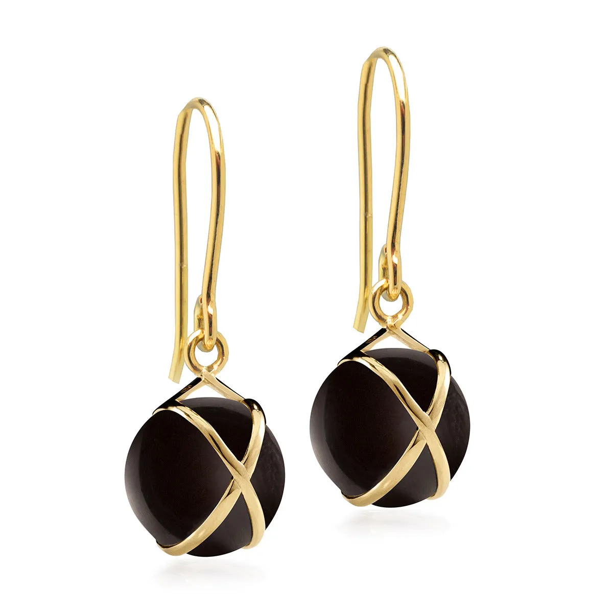 Prisma Black Agate Small Earrings