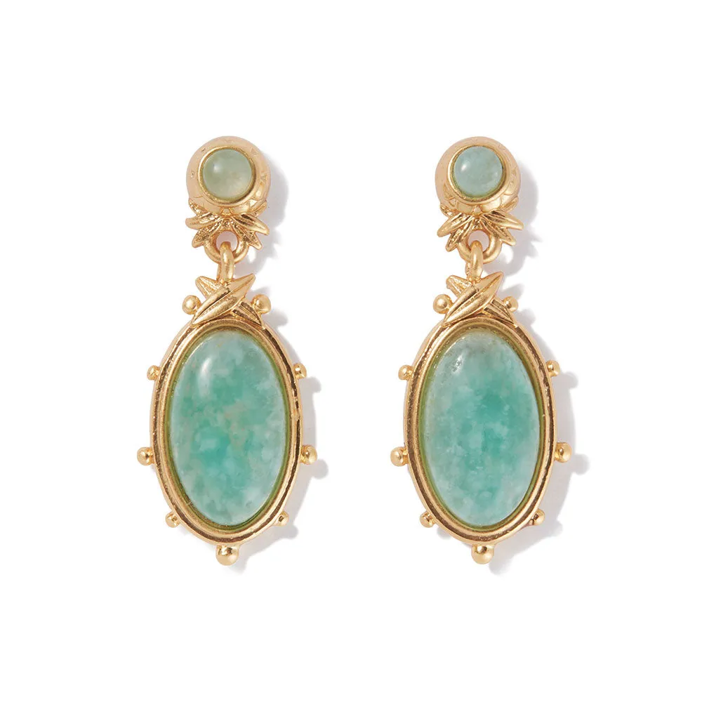 "Gilded Age" Jasper Earrings