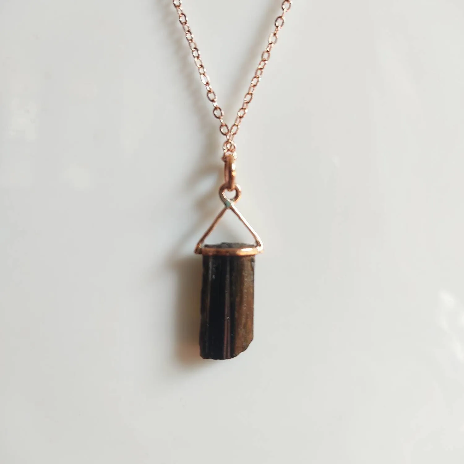 Raw Green Tourmaline (Verdelite) Pendant Necklace