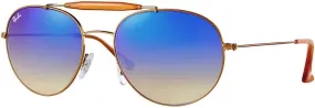 Ray Ban Metal Frame Blue Lens Sunglasses RB3540