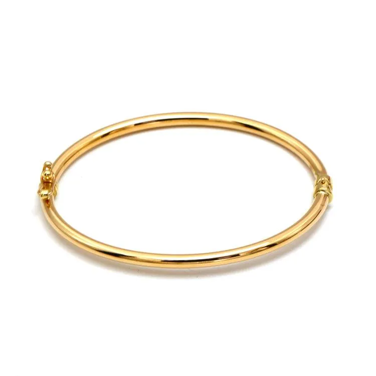 Real Gold Plain Calendar Pipe Bangle 1063 (SIZE 23) BA1489