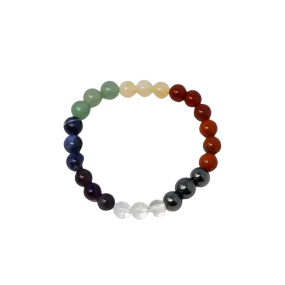 Real Stone Chakra Beaded Bracelet