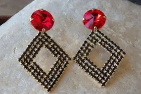 Rebeka Rhombus Post Earrings