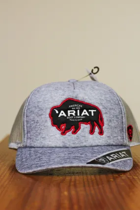 Red Outline Black Bison Hat