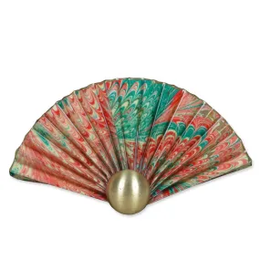 Red/Green Fan Brooch