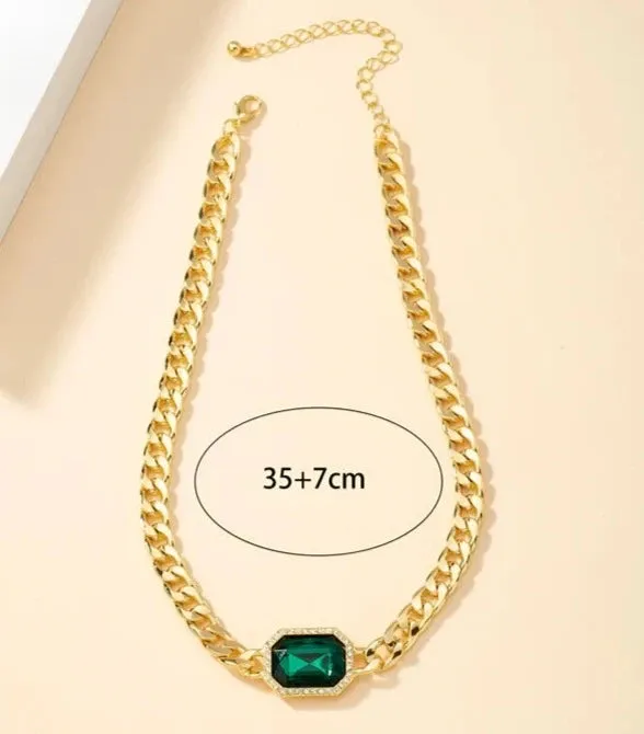 Rich Emerald Cuban Choker Necklace