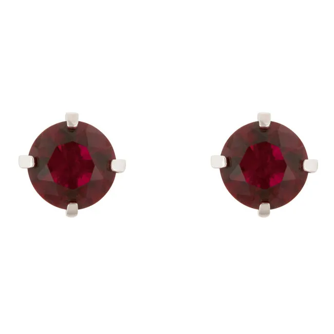 Rolina Champagne Round CZ Stud Earrings