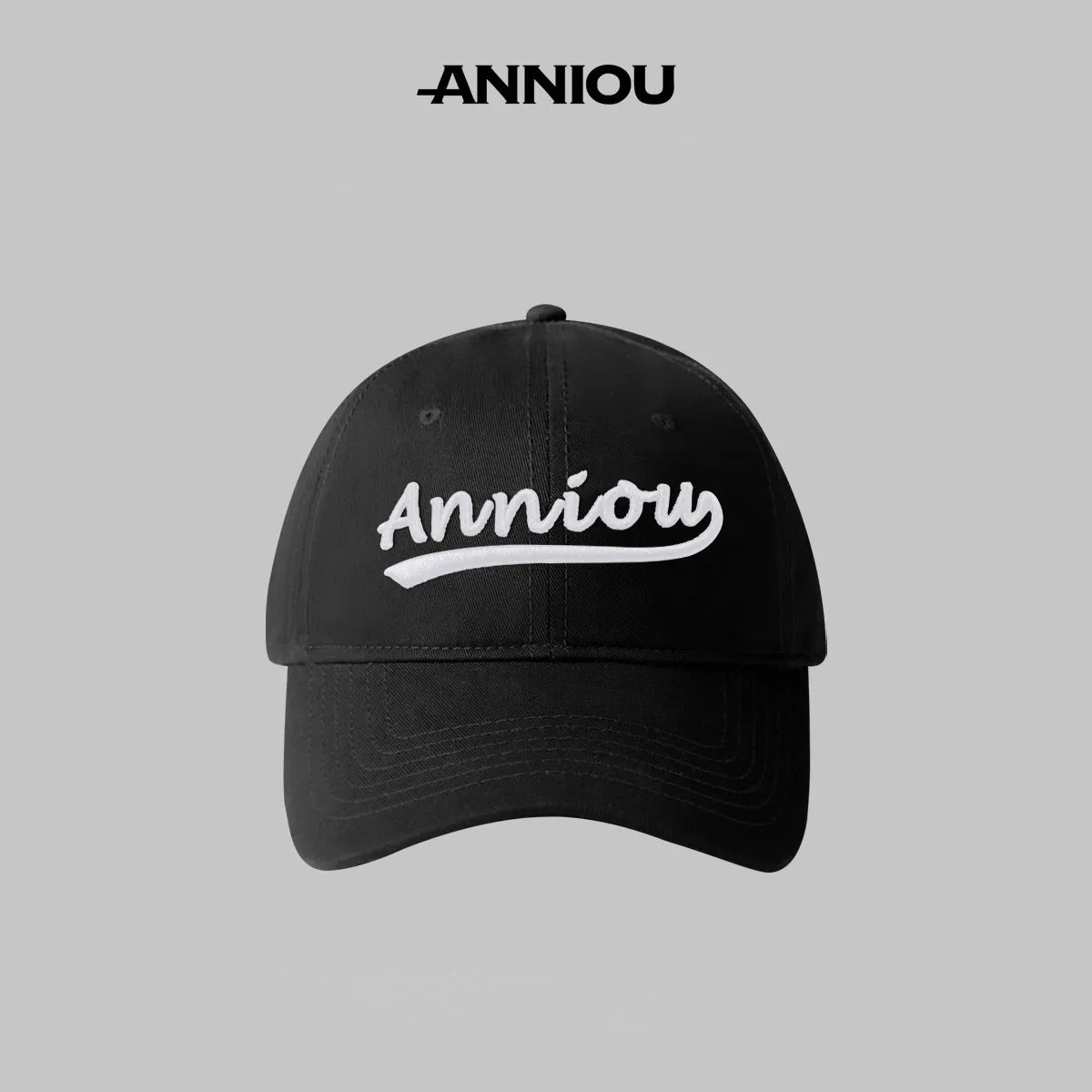 Sidiou Group ANNIOU New Fashion 6 Panel 100% Cotton Sport Cap Outdoor Adjustable Dad Hat For Unisex Embroidery Letter Logo Curved Brim Baseball Cap