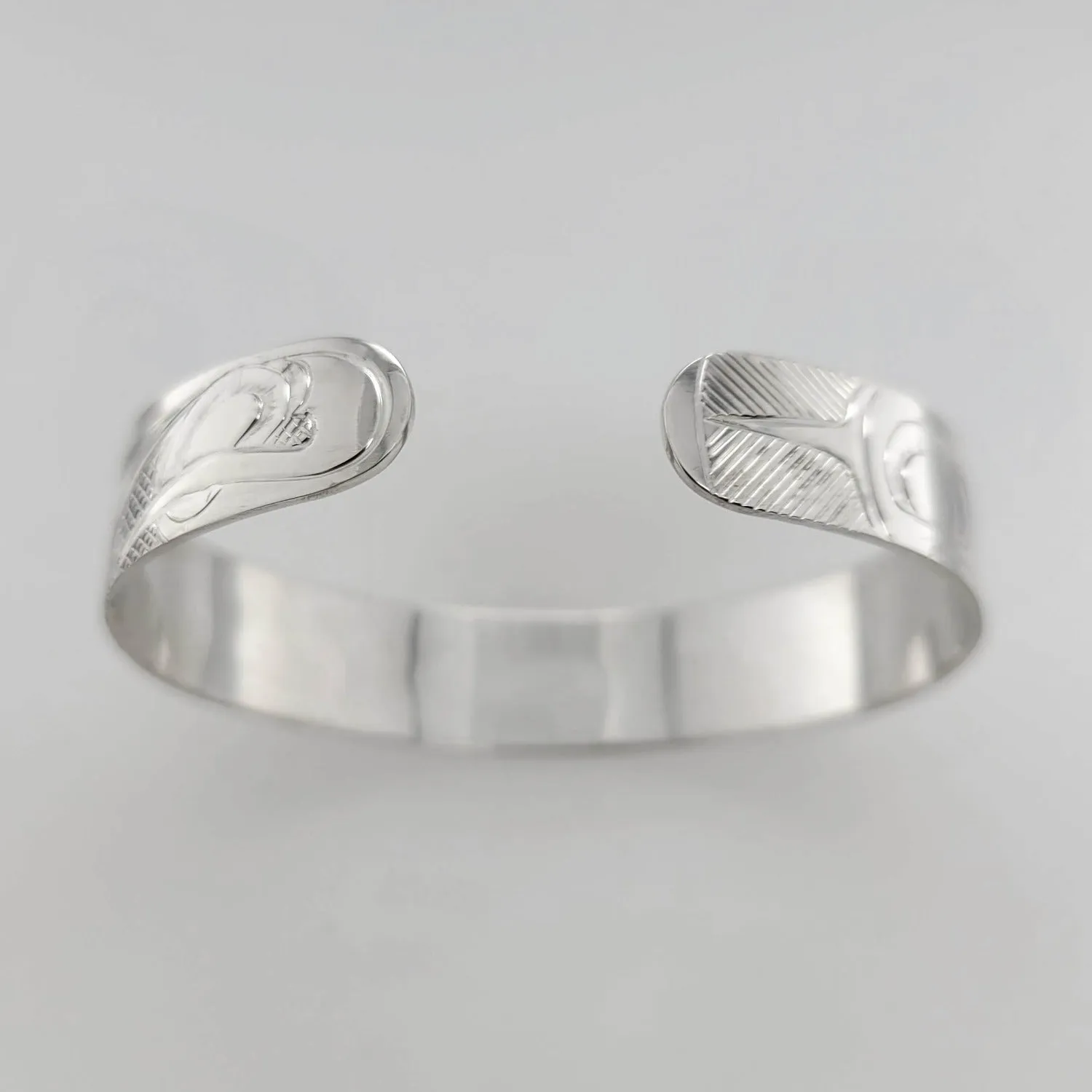 Silver 1/2" Wolf Bracelet