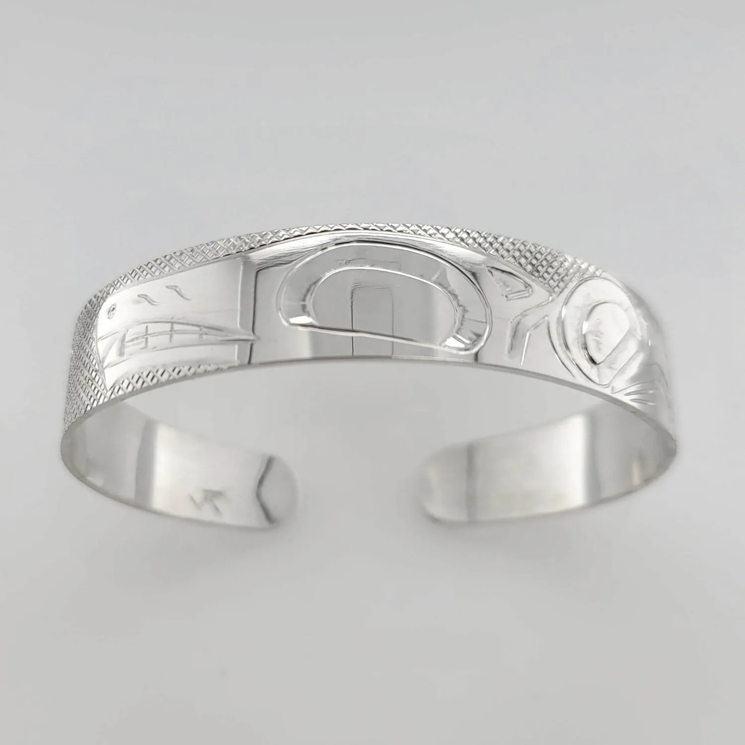 Silver 1/2" Wolf Bracelet