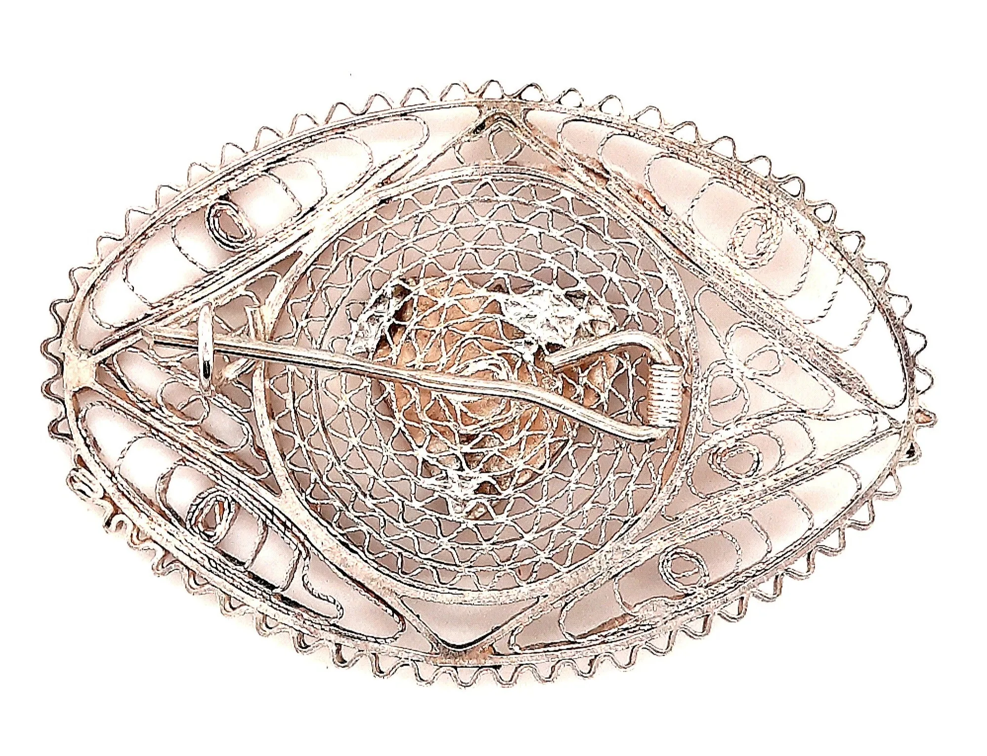 Silver & Gold Brooch Indian Jewellery