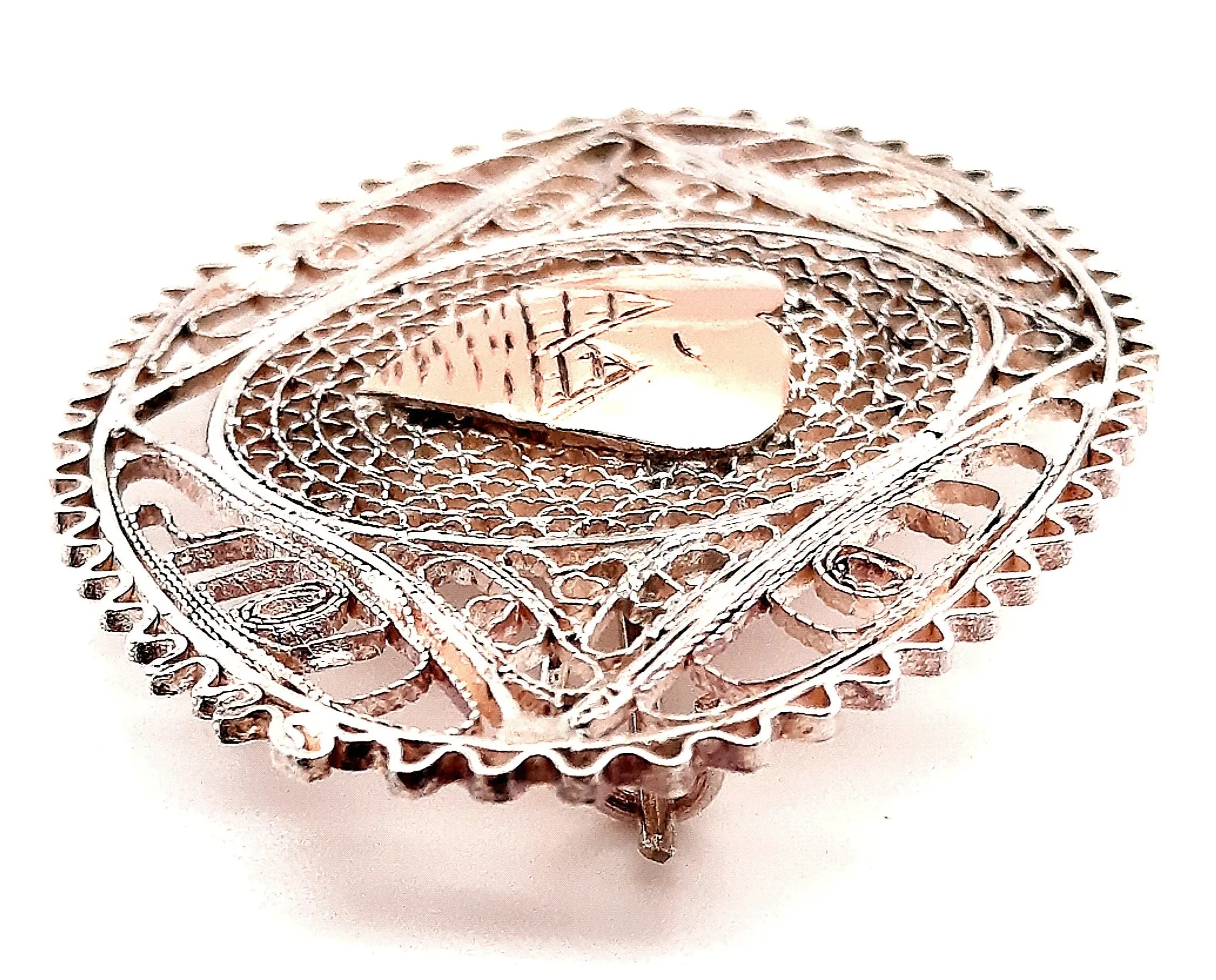 Silver & Gold Brooch Indian Jewellery