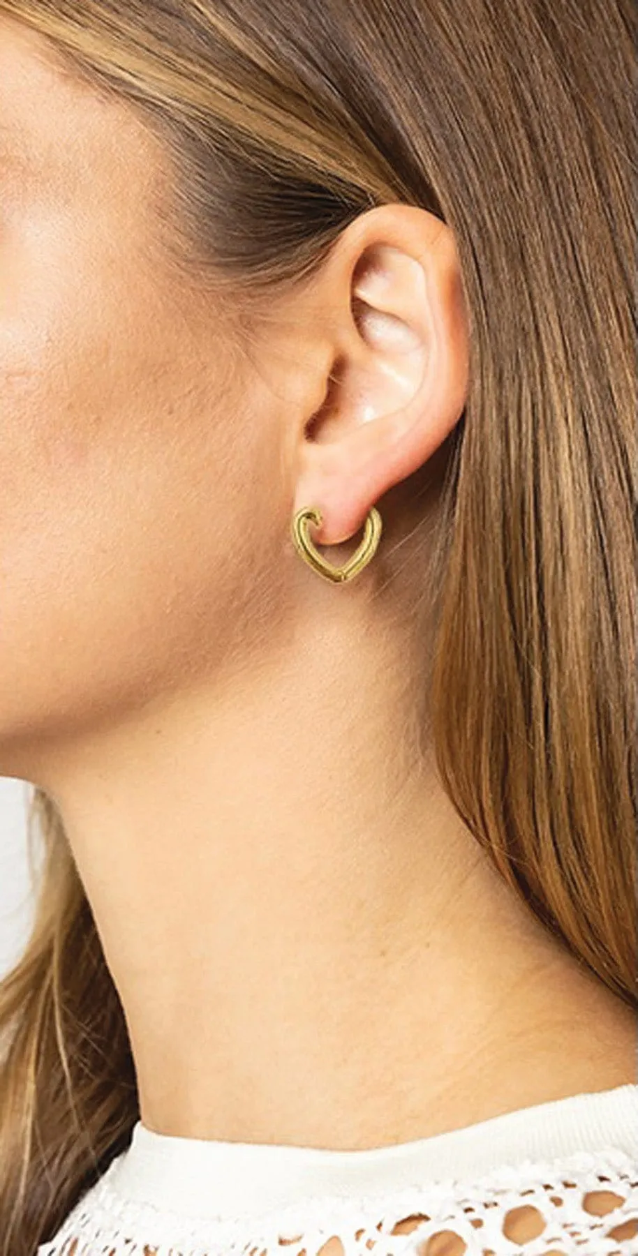 SJE310251 14K Dipped Hoop Brass Earrings