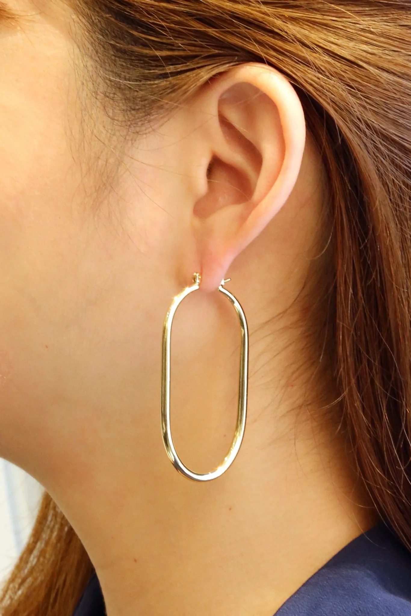 SJE310405 14K Dipped Pin Catch Hoop Earrings