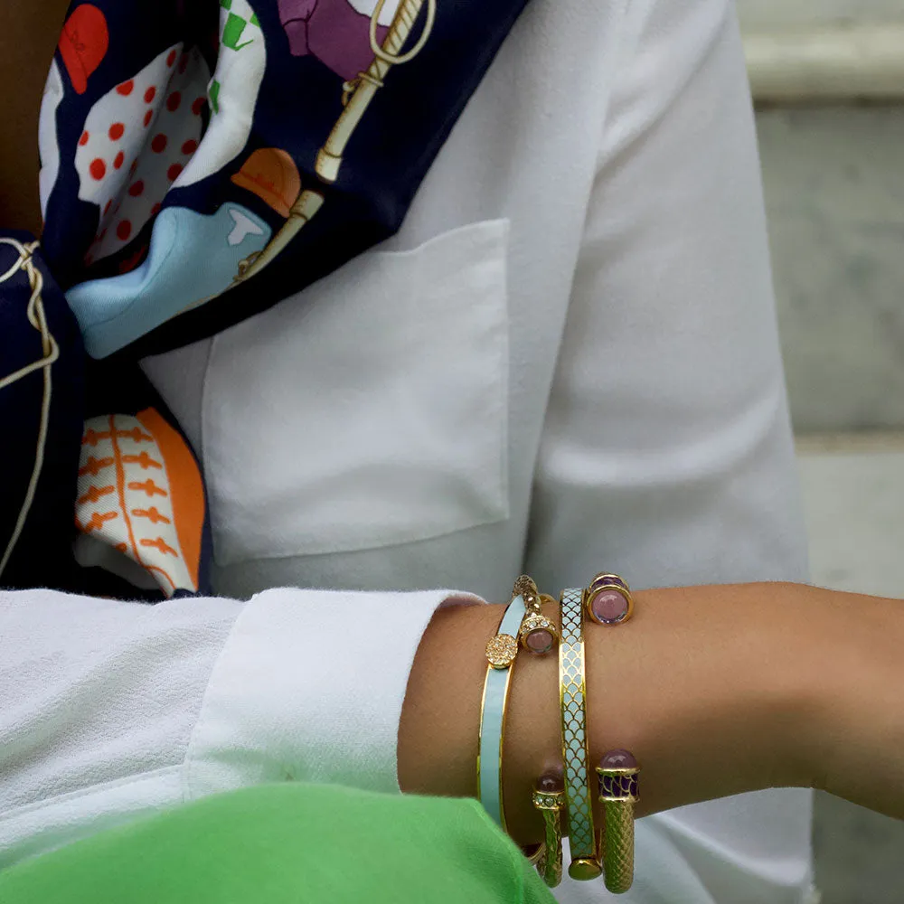 Skinny Salamander Forget-me-Not & Gold Bangle