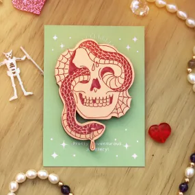 Skull Tattoo Brooch