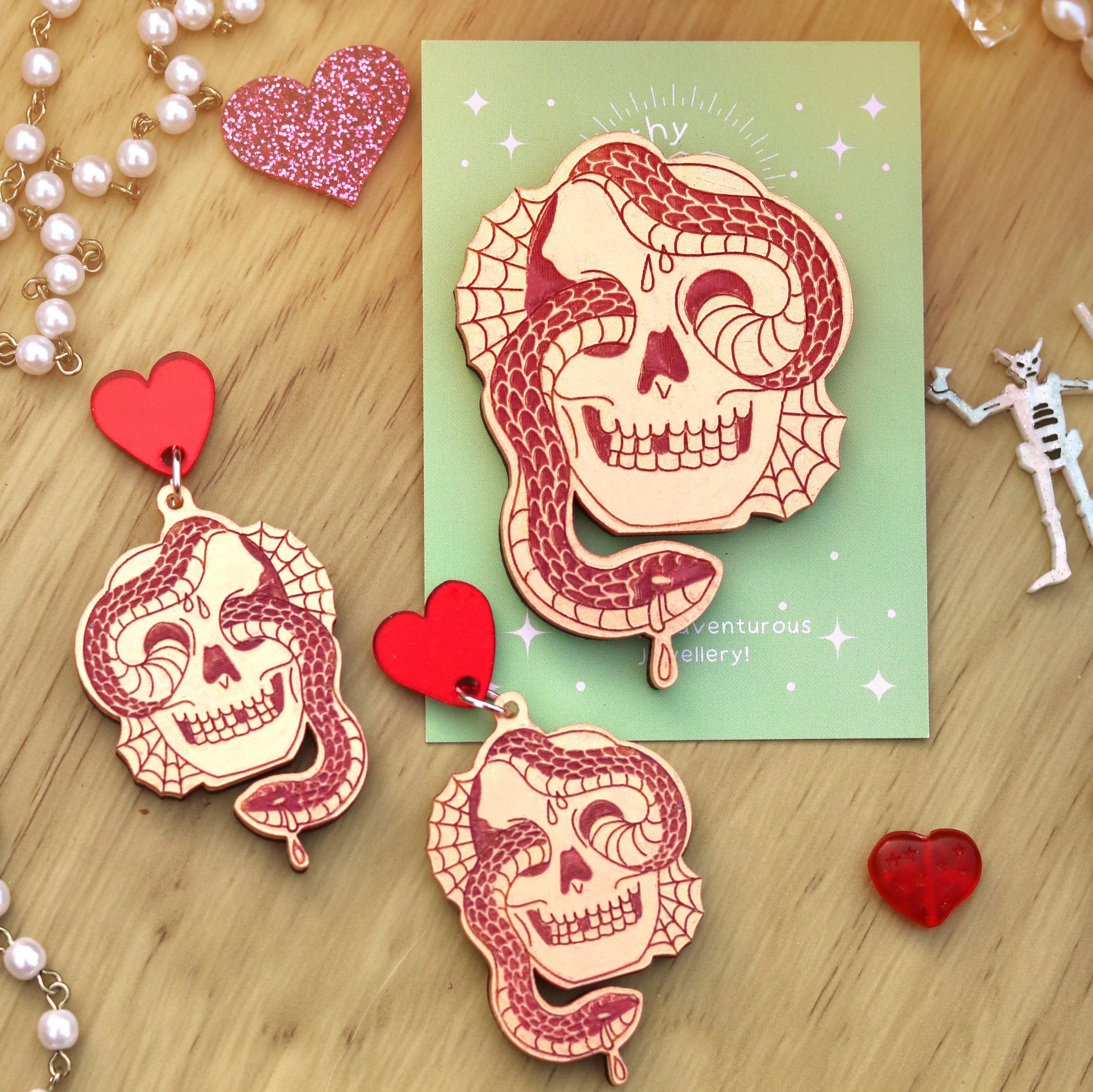 Skull Tattoo Brooch