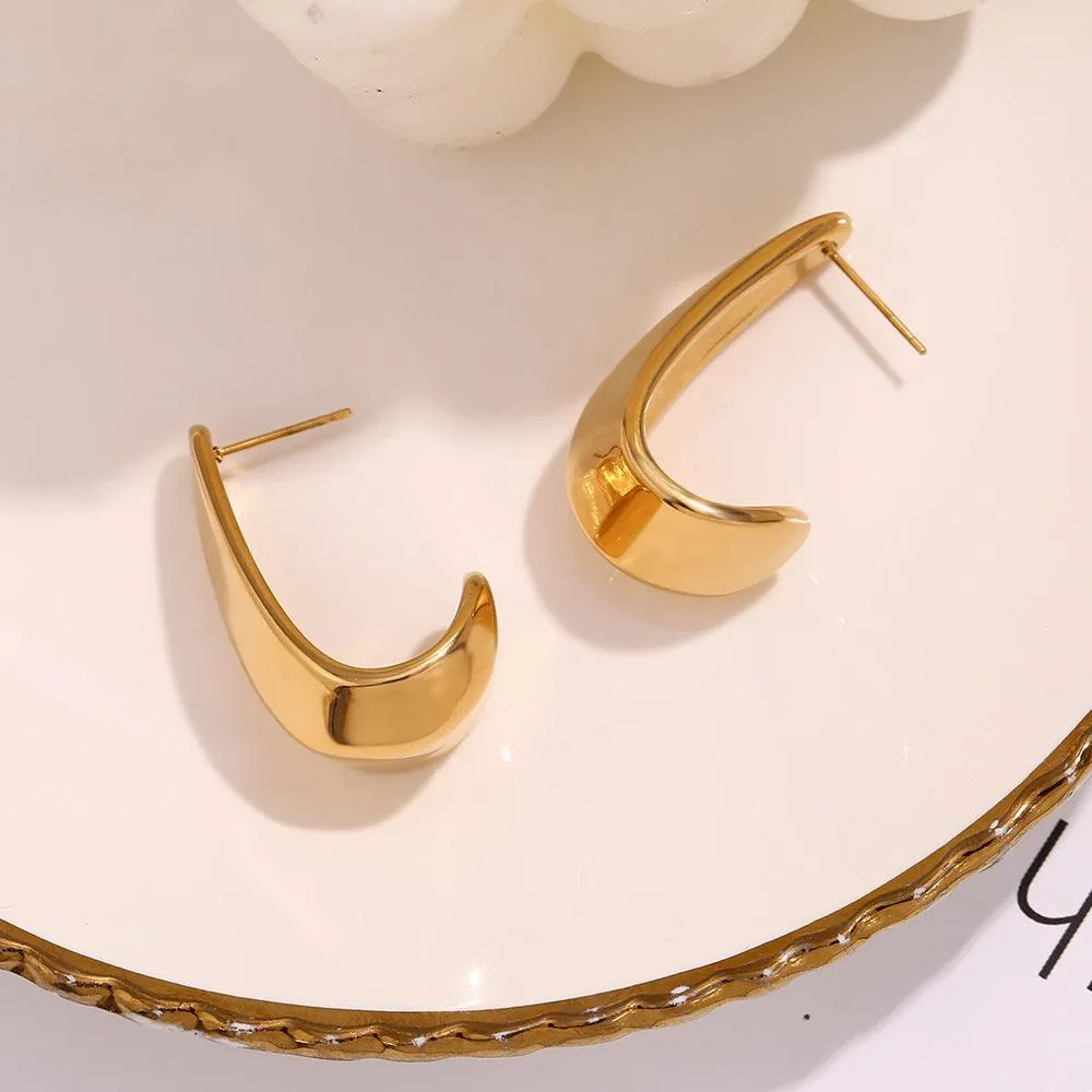 Sleek Geometric Hoop Earrings – Gold & Silver Statement Jewellery