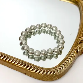 Small Silver Tone Beaded Bracelet