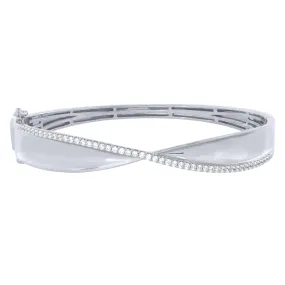 Sterling Silver 3/4Ctw Diamond Bangle