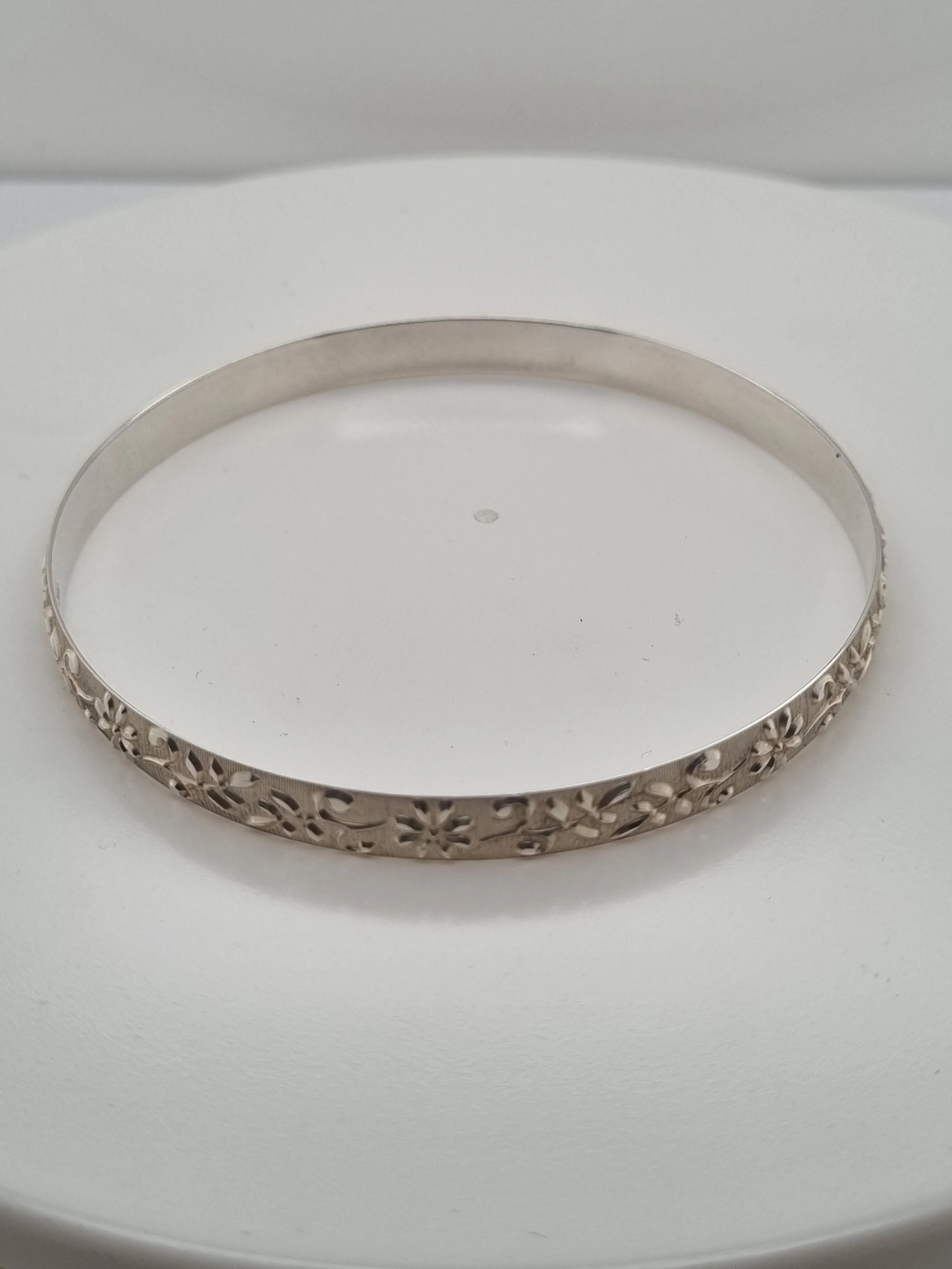 Sterling Silver engraved bangle