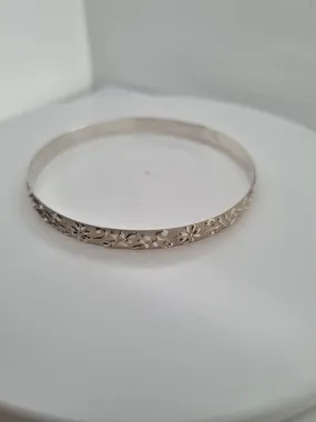 Sterling Silver engraved bangle