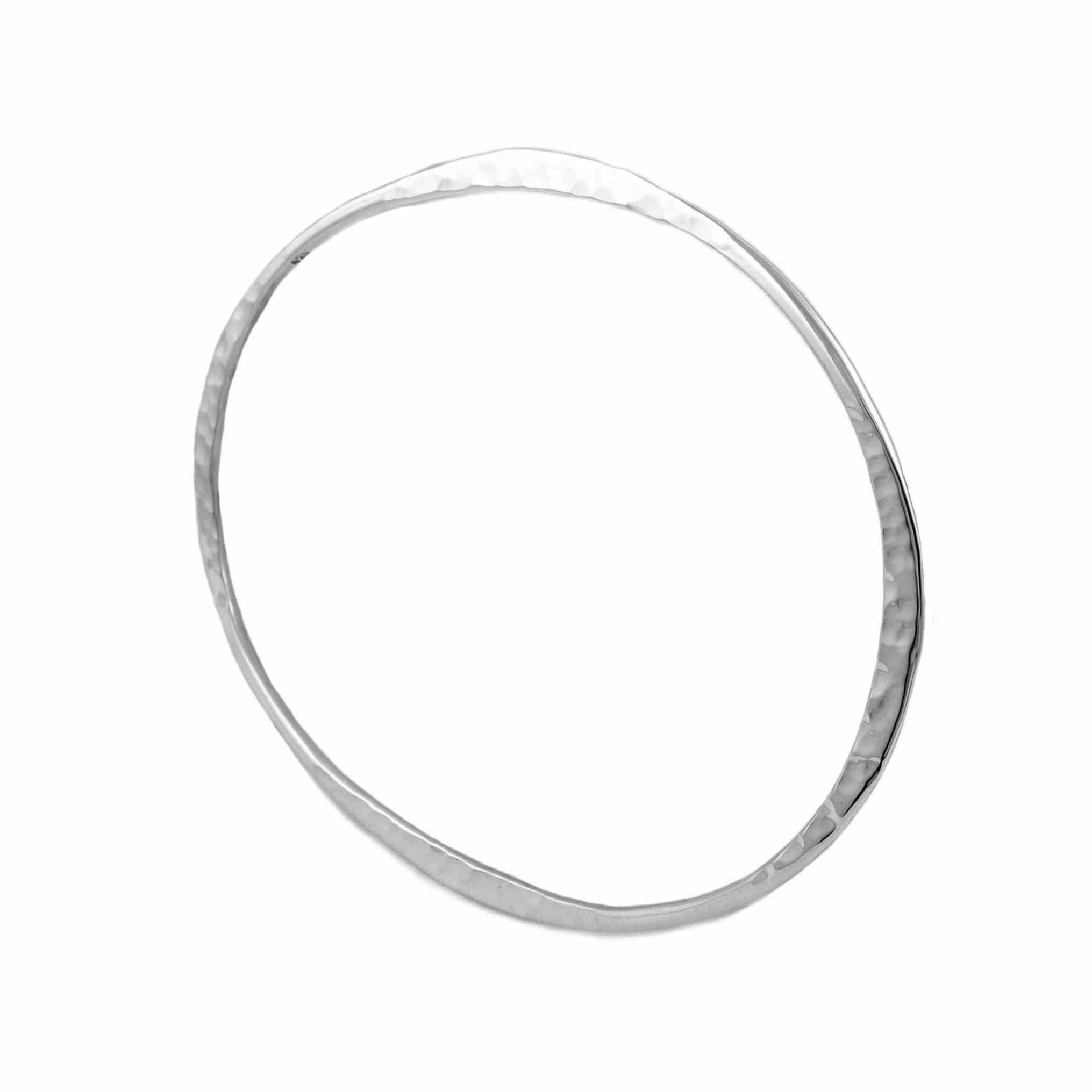 Sterling Silver Oval Bangle