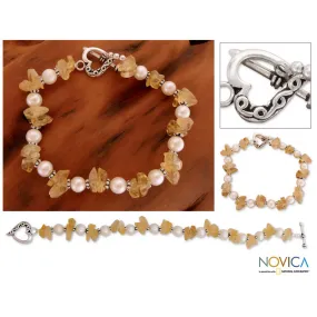 Summer Moon Citrine & Pearl Bracelet