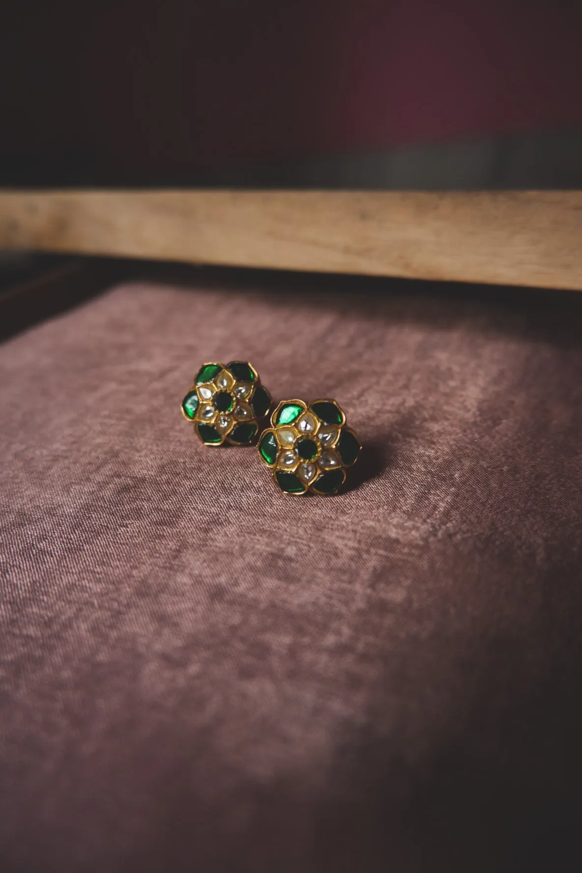 Sunchaya Emerald Green Studs