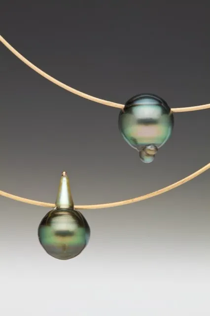 Tahitian Pearl on a Golden Cable Necklace